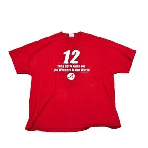 Alabama Crimson Tide Shirt 3XL Red 12 Time National Champions Football Mens